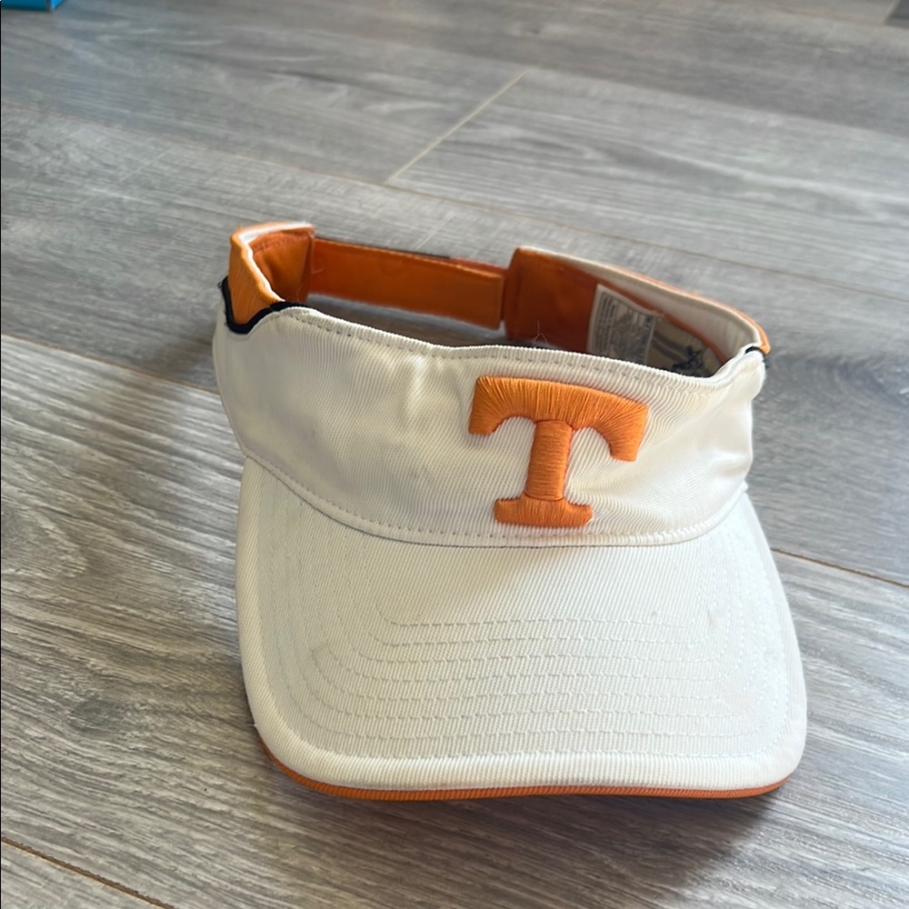 White and Orange Visor with T Logo